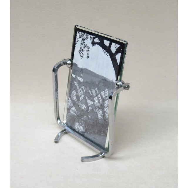 Vintage Art Deco French Chrome-Plated Picture Frame, 1920s For Sale - Image 4 of 18