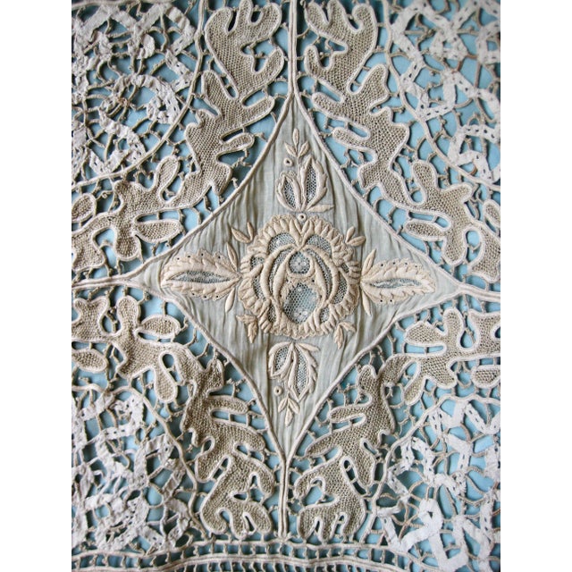 Mid 19th Century French Napoleon III Castel Size Lace Curtains For Sale - Image 6 of 16