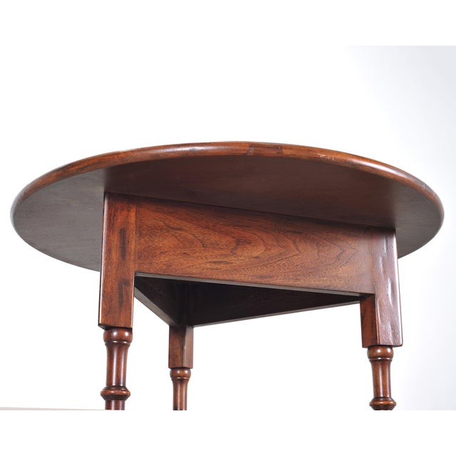 Brown Ralph Lauren Country English Style Walnut Cricket Pub Table For Sale - Image 8 of 18