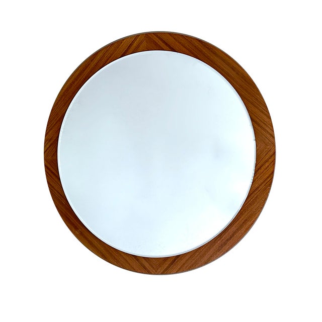 Large Scandinavian Mirror in Teak, 1960s For Sale - Image 6 of 6