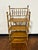 Antique English Scorched or Burnt Bamboo Etagere / Bookcase Shelving For Sale In Boston - Image 6 of 9