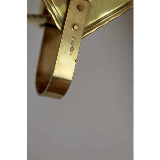 Mid-Century Modern Swedish Brass Sconces, Set of 2 For Sale - Image 5 of 11