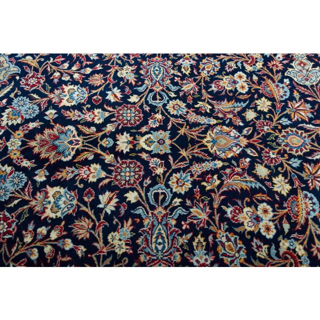 Hand-Knotted Kashan Cork Oriental Rug in Wool For Sale - Image 5 of 9