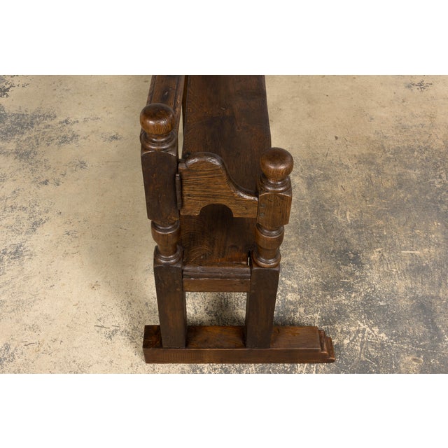 Mid 19th Century French Provincial Oak Hall Bench For Sale - Image 11 of 18