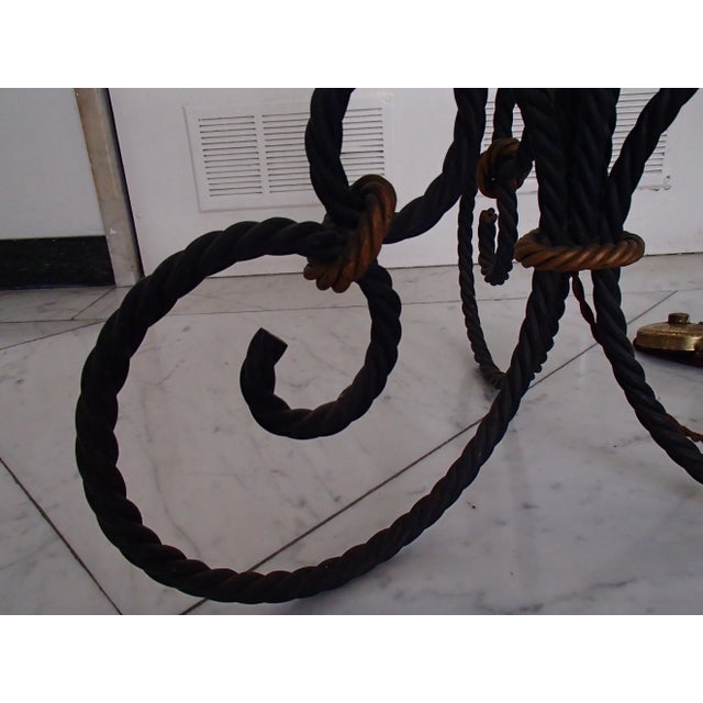 Art Deco Iron and Glass Floor Lamp by Degue for Verrerie D'Art Degué, 1930s For Sale - Image 6 of 10