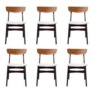 Vintage Set of 6 Danish Rosewood Dining Chairs For Sale