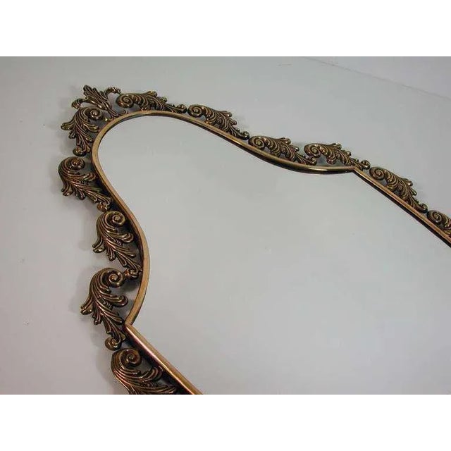 Mid-Century Italian Neoclassical Bronze Wall Mirror, 1950s For Sale - Image 9 of 10
