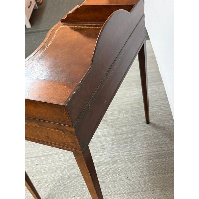 Traditional Flame Mahogany Ladies Writing Desk, Early 20th Century For Sale - Image 3 of 12