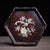 Wood Rosewood Hexagonal Tray Inlaid With Mother-of-Pearl For Sale - Image 7 of 10