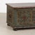 1836 Hungarian Original Hand-Painted Teal Flat Top Pine Trunk For Sale - Image 11 of 18