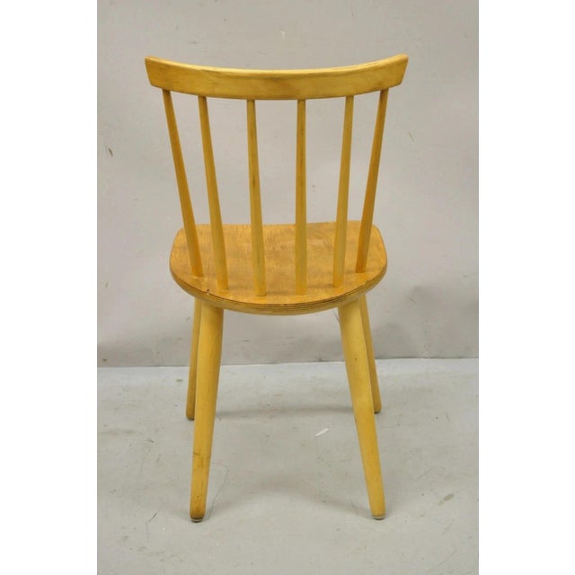 Vintage Mid Century Modern Spindle Back Birch Maple Dining Side Chair For Sale - Image 11 of 11