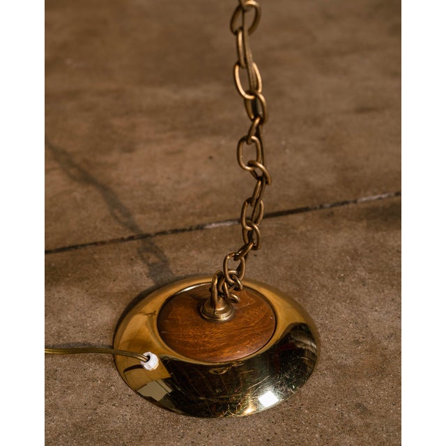 Wood 1960s John Keal Chain Pole Lamp For Sale - Image 7 of 11