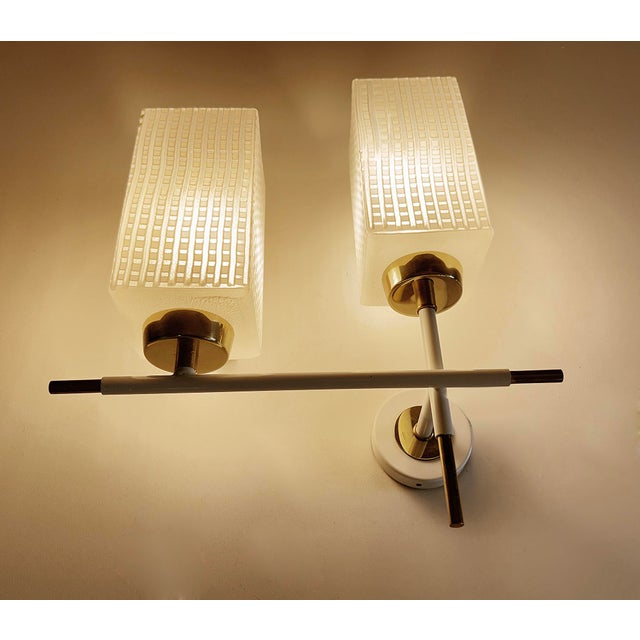 Mid-Century Modern French Glass Sconces, 1960s, Set of 2 For Sale - Image 11 of 18