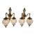 1980s French Louis XVI Gold Bronze Crystal Wall Lamps / Sconces - Pair For Sale