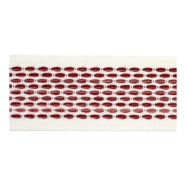 Schumacher Portola Tape Indoor/Outdoor in Rose For Sale