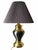 Vintage Black and Gold-Tone Urn Table Lamp With Pleated Shade For Sale In Las Vegas - Image 6 of 9