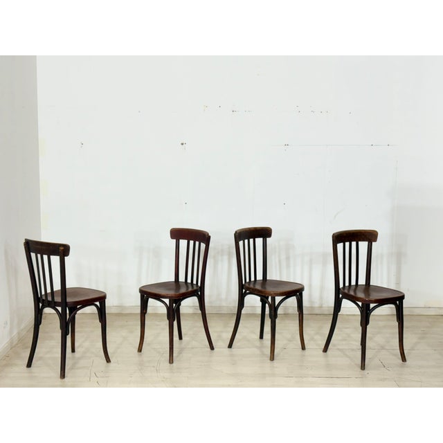 Oak Dining Chairs, Set of 4 For Sale - Image 3 of 11