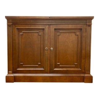 Late 20th Century Kindel Furniture Flip Top Rolling Dry Bar Server Cabinet For Sale