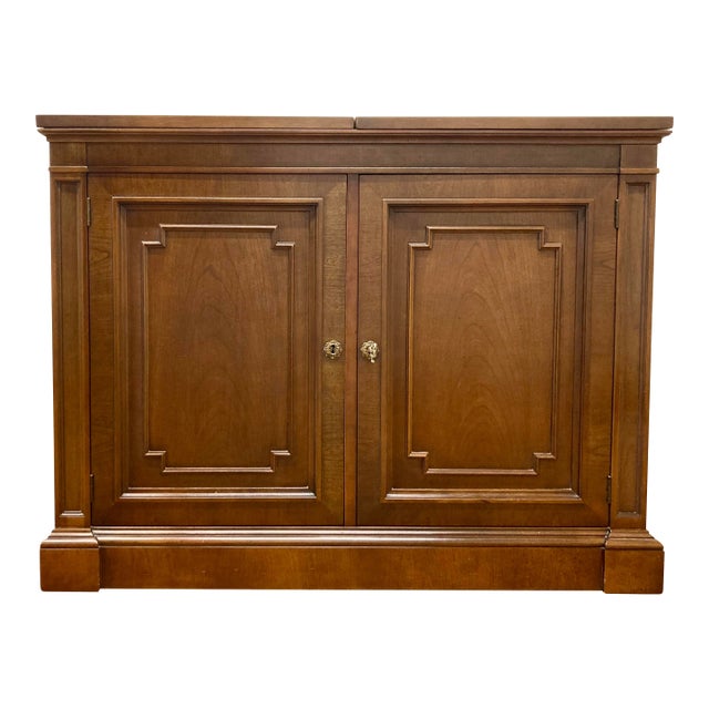 Late 20th Century Kindel Furniture Flip Top Rolling Dry Bar Server Cabinet For Sale