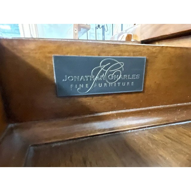 Brown 1980s Jonathan Charles Toulouse Sideboard 83" For Sale - Image 8 of 8