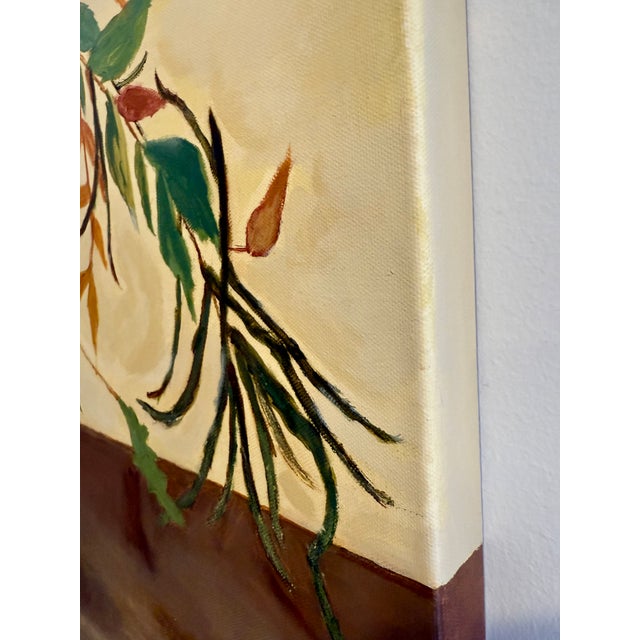 Impressionist Impressionist Style Original Floral Still Life Acrylic Painting For Sale - Image 3 of 7