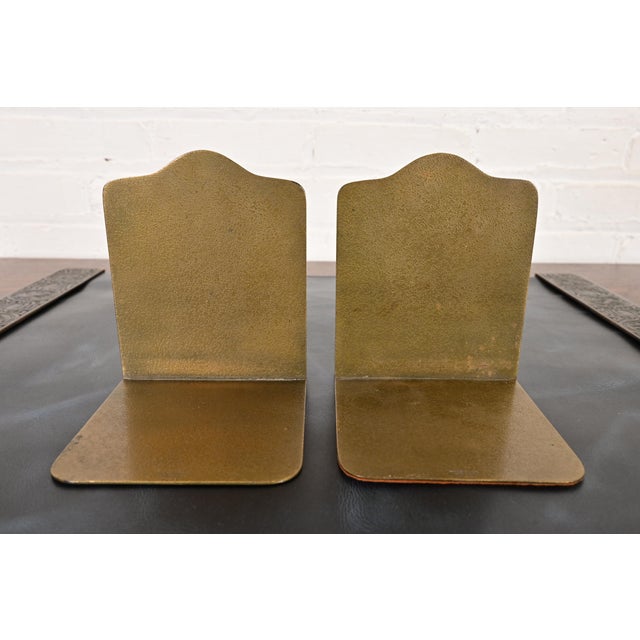 Bronze Tiffany Studios New York Bronze Doré Zodiac Bookends, Circa 1910 For Sale - Image 8 of 12