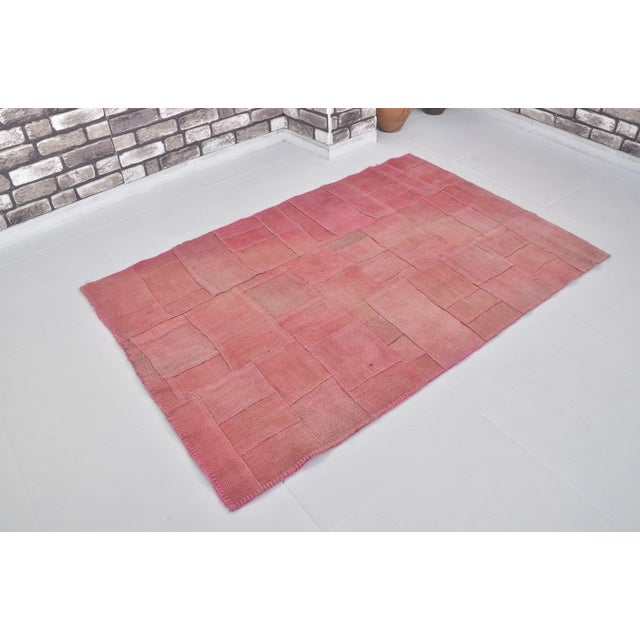 Handmade wool carpet in Turkish Anatolia , Vintage Oushak Rug,Turkish Vintage Anatolian Rug, Handmade wool Rug . One Of...