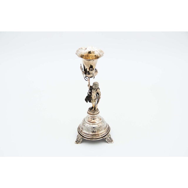 Silver Toothpick Holder with Three Support Points For Sale - Image 5 of 5