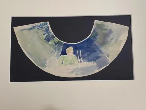Karl Hanny - Design for A Fan - Original Watercolor by Karl Hanny - Mid-20th Century