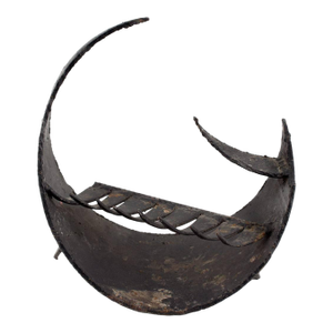 David Palombo, Brutalist Forged Iron Circular Menorah Sculpture Israeli Master David Palombo