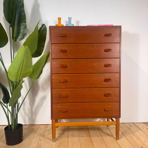 Wood Teak Chest of Drawers by Poul M. Volther for FDB Møbler, 1960s For Sale - Image 7 of 7