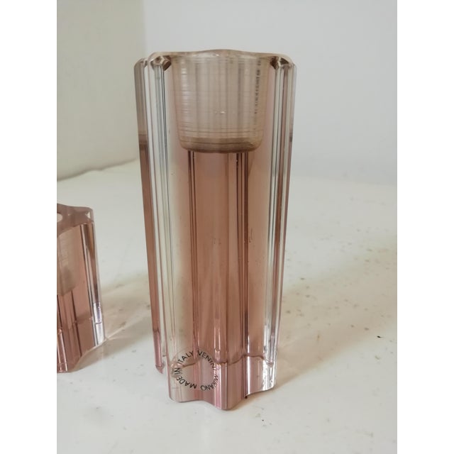 1980s Doric Model Candleholders by Venini, Italy, 1980s, Set of 2 For Sale - Image 5 of 12