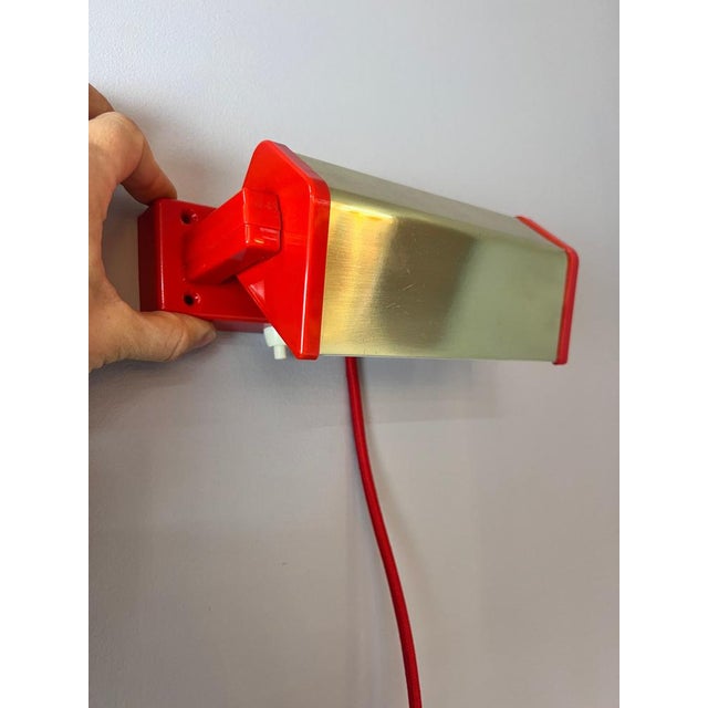 Red and Gold Wall Lamp from Lyfa For Sale - Image 11 of 11