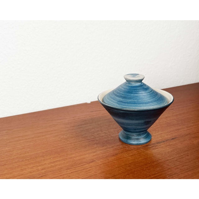 Danish Japanese Style Pottery Bowl with Lid For Sale - Image 11 of 18