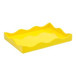 Rita Konig Collection Small Belles Rives Tray in Citron Yellow For Sale