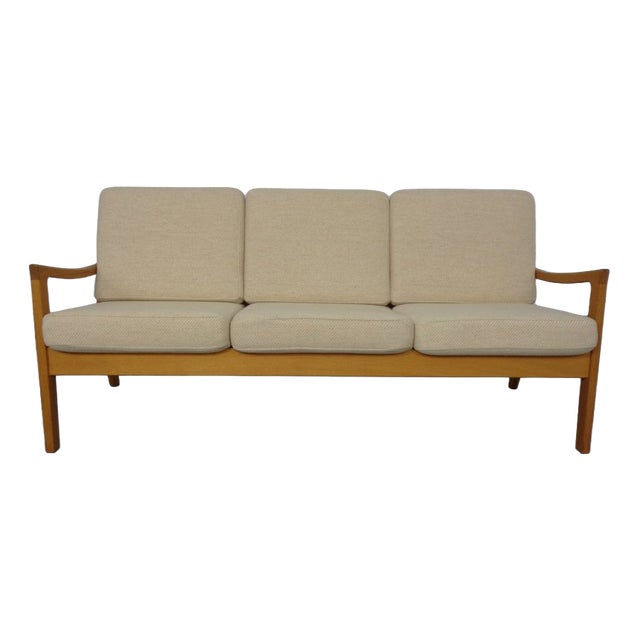 Senator Sofa in Oak by Ole Wanscher for Poul Jeppesen, Denmark, 1960s For Sale