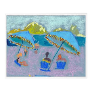 Ipanema II by Happy Menocal in White Frame, XS Art Print For Sale