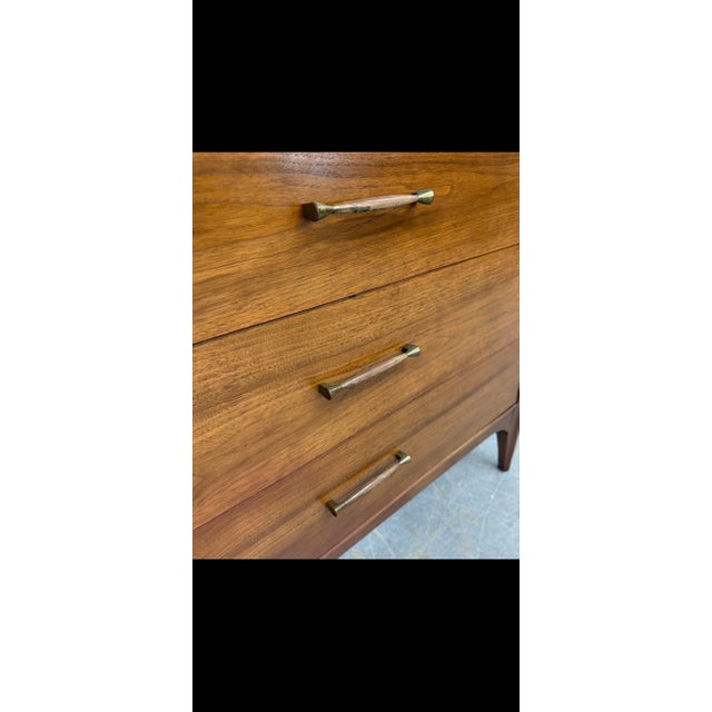Mid-Century Modern Kent Coffey Perspecta Walnut High Chest For Sale - Image 9 of 9
