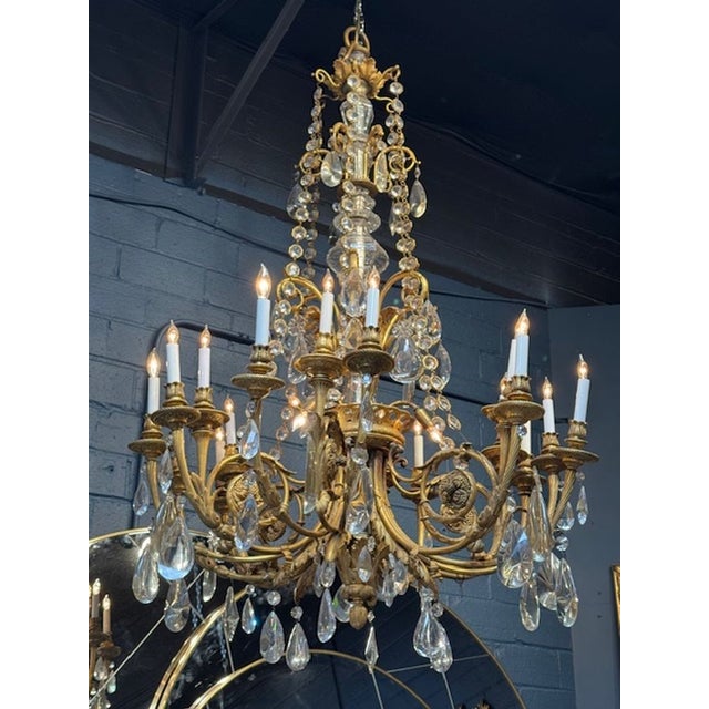 Traditional Exceptional 19th French Louis XVI Chandelier For Sale - Image 3 of 6
