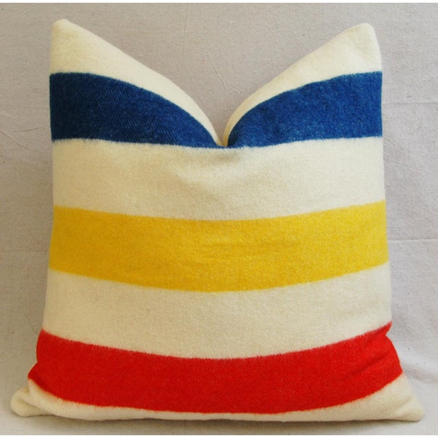 Hudson's Bay Camp Blanket Down Feather Pillows A Pair Chairish