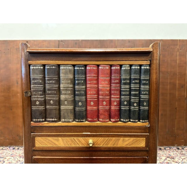 English Nightstand with Books and Marqueterie, Set of 2 For Sale - Image 6 of 15