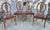 Vintage (1990's) Set of Six Shield Back Dining Chairs have a Transitional Style. Made by Ethan Allen. The Frames are Wood....