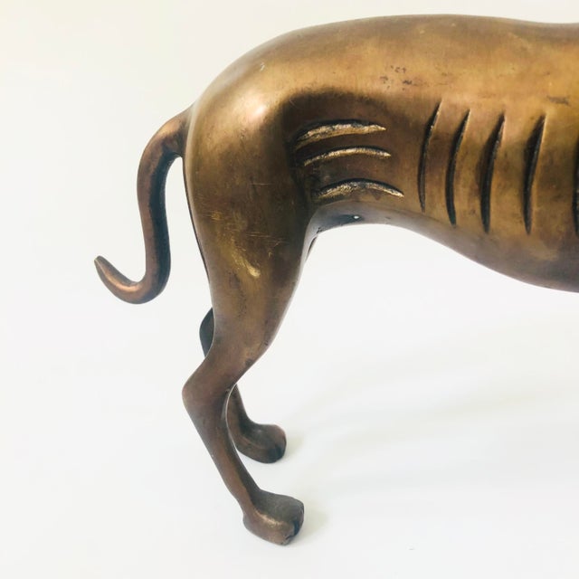 Mid Century Bronze Greyhound For Sale In San Francisco - Image 6 of 8