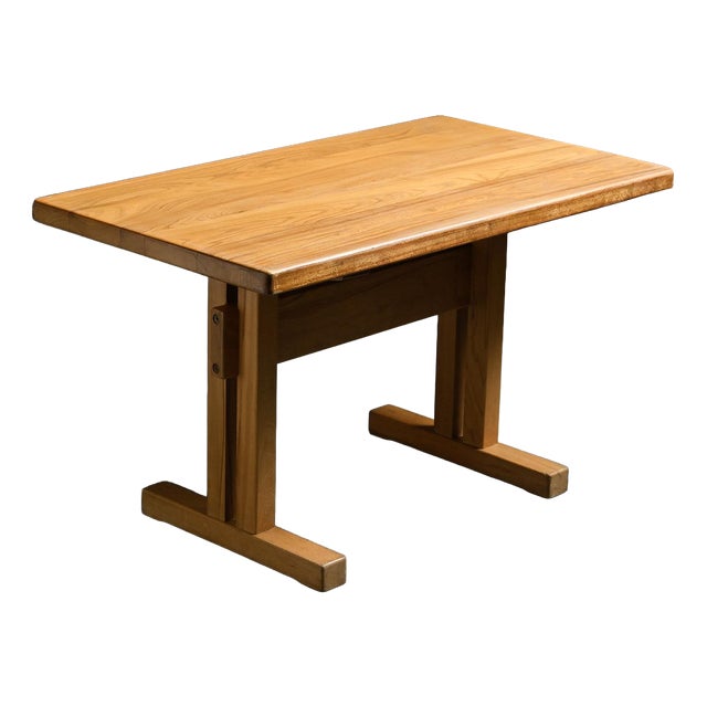 Elm Dining Table by Charlotte Perriand for Les Arcs, France, 1970s For Sale