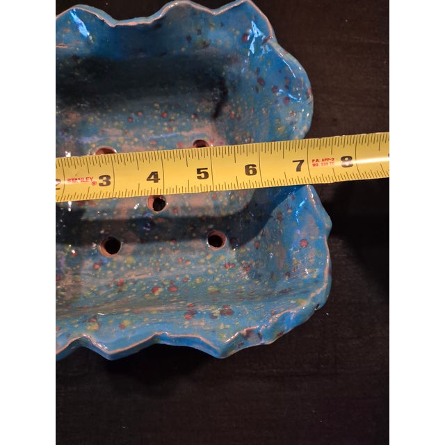 Blue Handmade Blue Glazed Bonsai Pot For Sale - Image 8 of 8