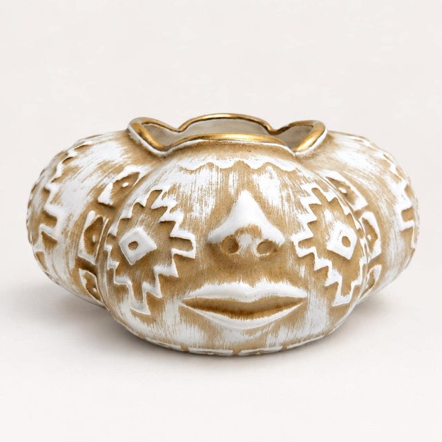 Rare Hard to Find Haeger USA Art Pottery face planter from the 1960s is a small unique statement piece that packs a big...