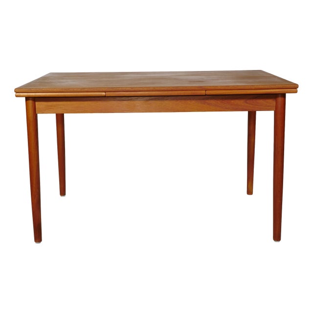 Mid-Century Extendable Teak Dining Table, 1960s For Sale