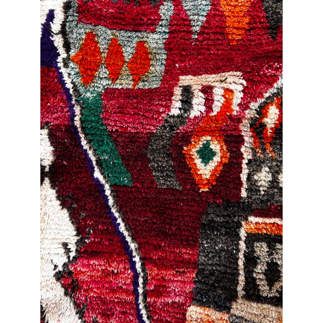 2020s Abstract Colorful Moroccan Wool Rug For Sale - Image 5 of 8