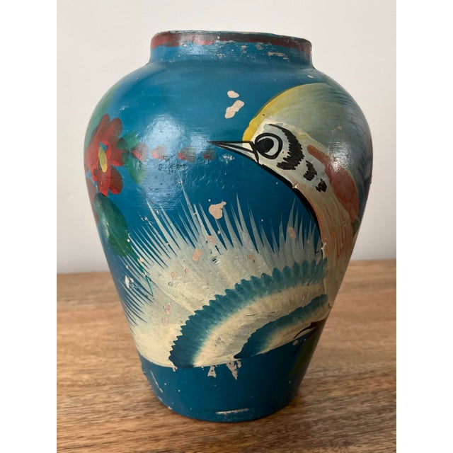 1930s 1930s Mexican Hand-Painted Tonala Vase For Sale - Image 5 of 12