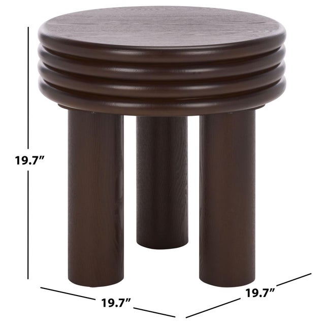 Contemporary Ohana Accent Table in Dark Brown For Sale - Image 3 of 8